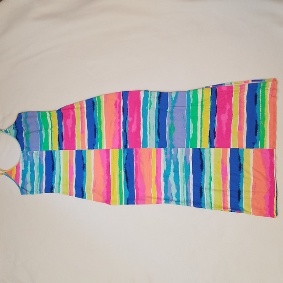 Lilly Pulitzer Gigi Neon Rainbow Maxi Dress - Picture 5 of 8